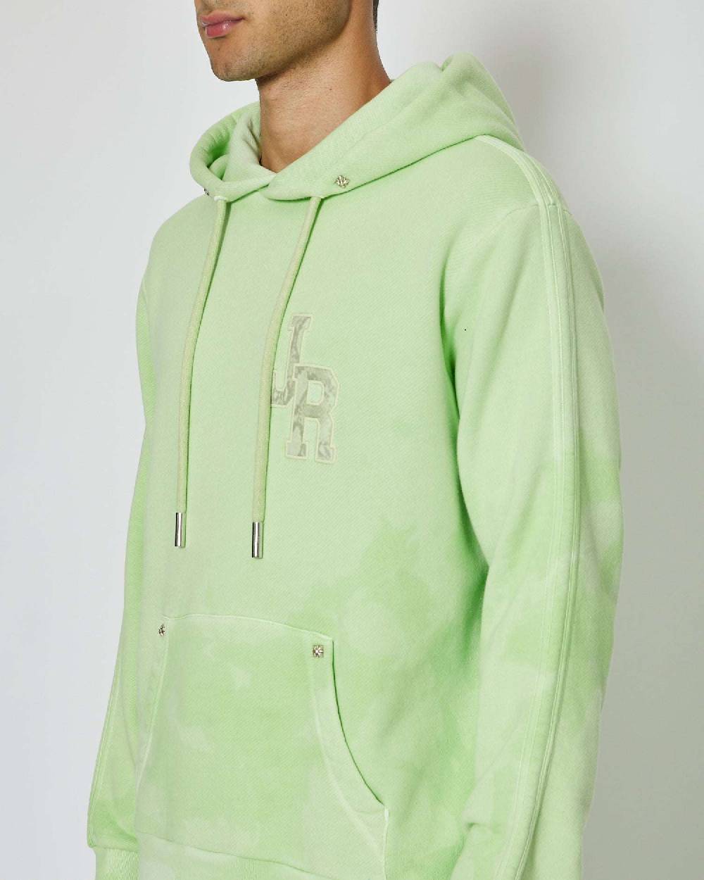 John Richmond Felpa Con Logo Sul Davanti A Contrasto