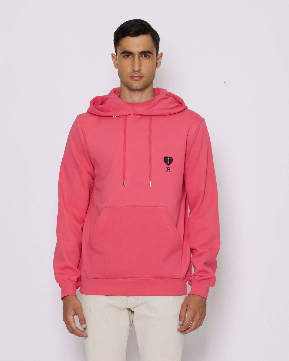 John Richmond Felpa Con Logo Sul Davanti A Contrasto