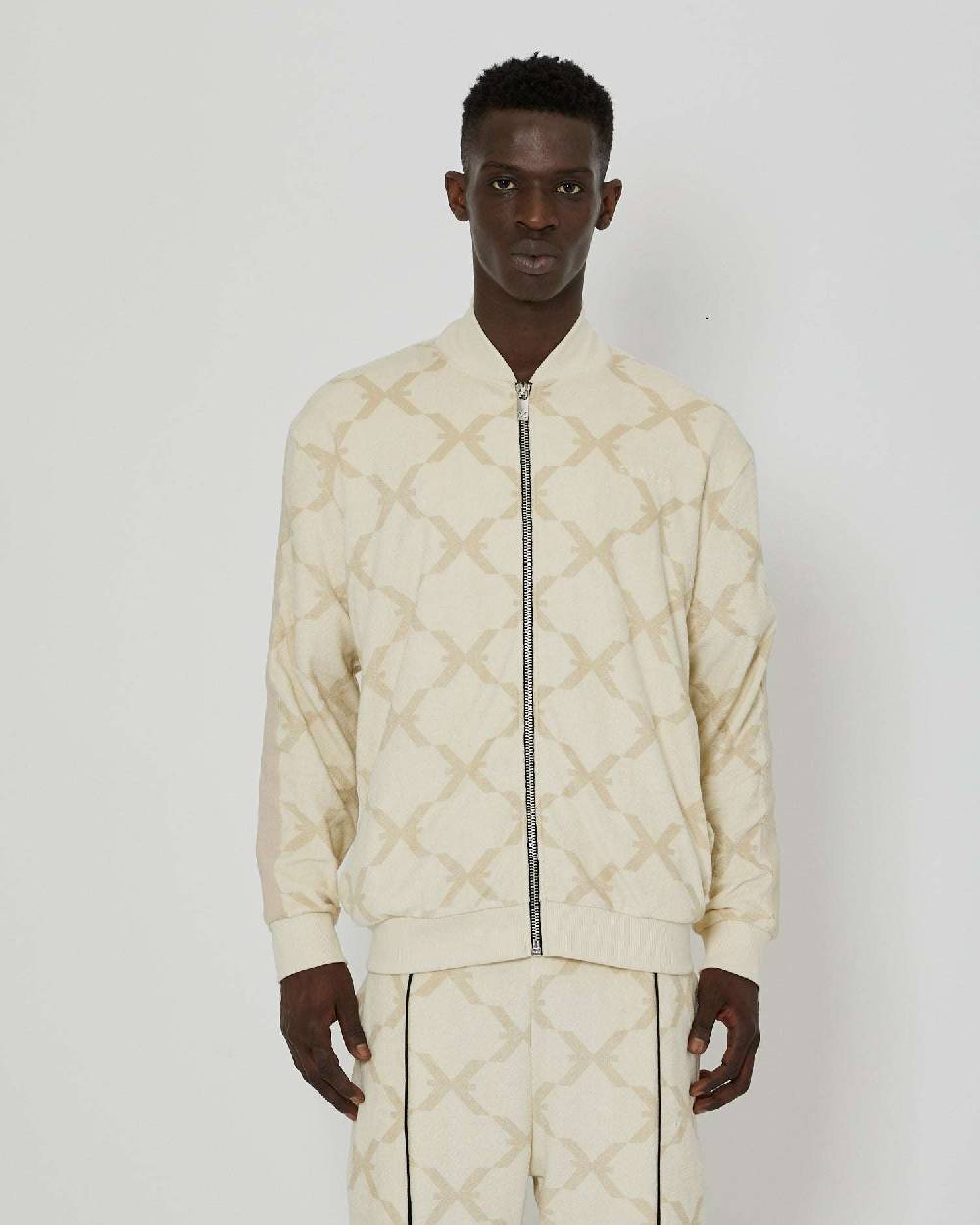 John Richmond Felpa Stampata Con Logo E Chiusura Con Zip