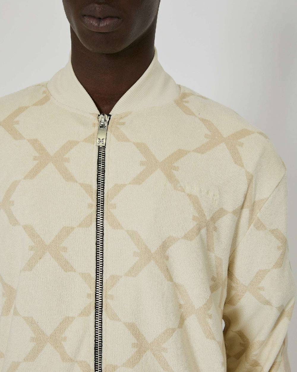 John Richmond Felpa Stampata Con Logo E Chiusura Con Zip