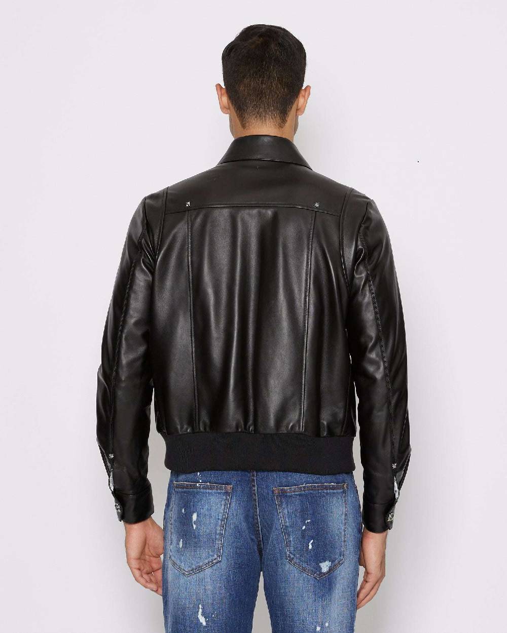 John Richmond Giacca In 100% Pelle Con Chiusura Con Zip