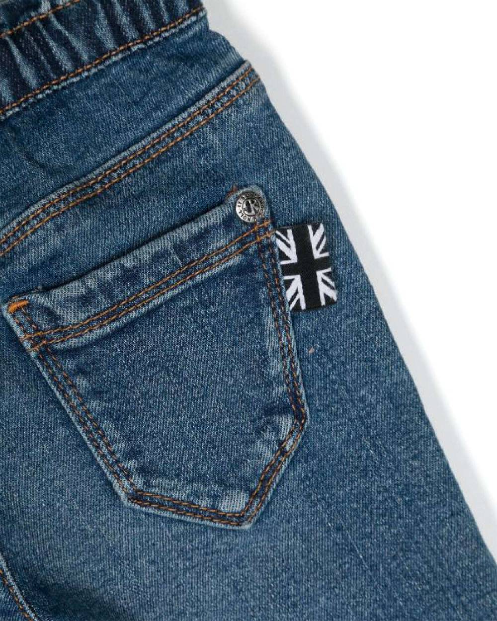 John Richmond Kids Jeans Con Logo Ricamato Sul Davanti