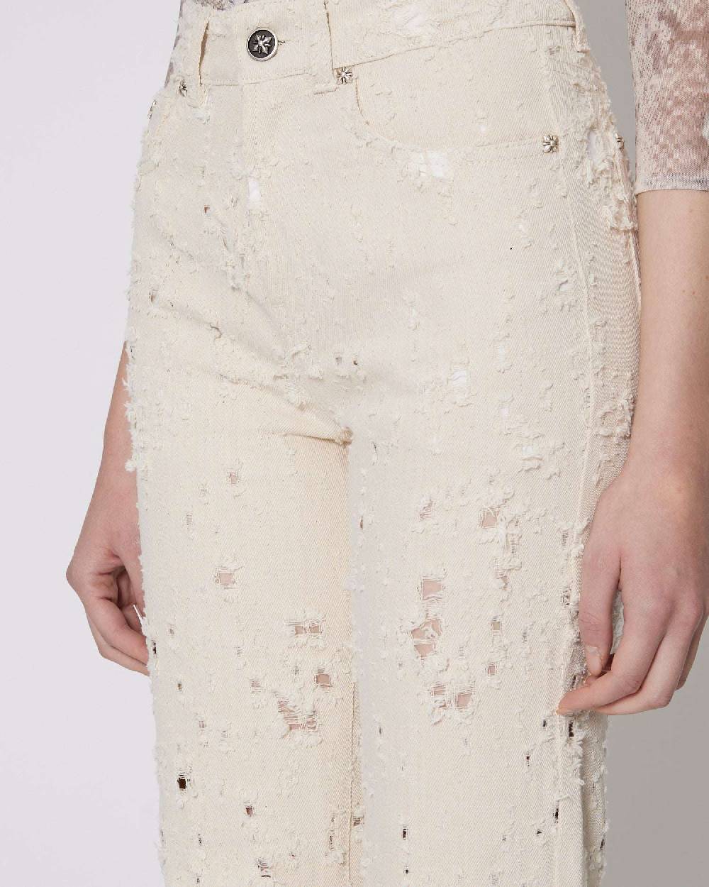 John Richmond Jeans Regular Con Ricami Tone Sur Tone