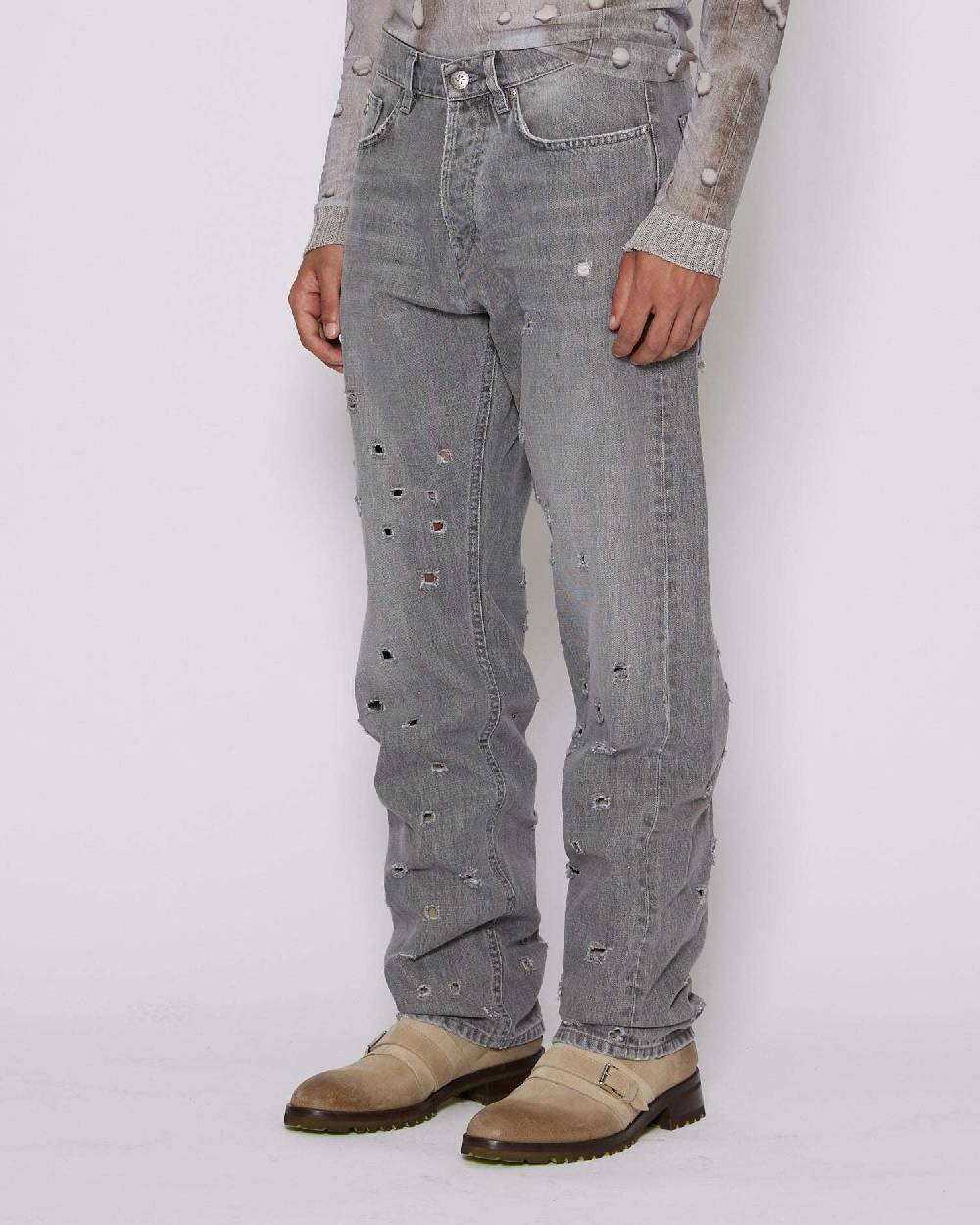 John Richmond Jeans Regular Con Strappi Sul Davanti