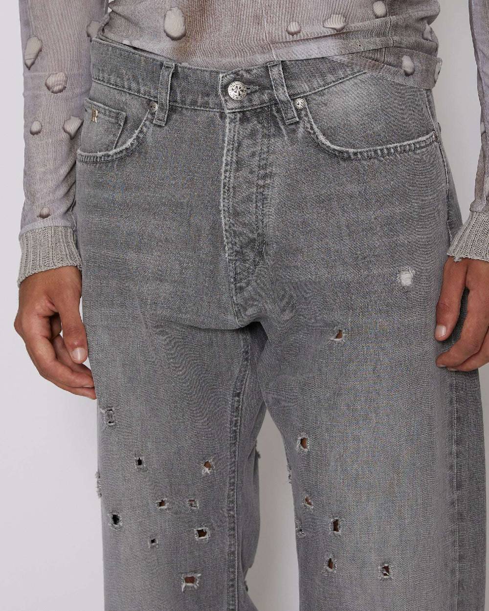 John Richmond Jeans Regular Con Strappi Sul Davanti