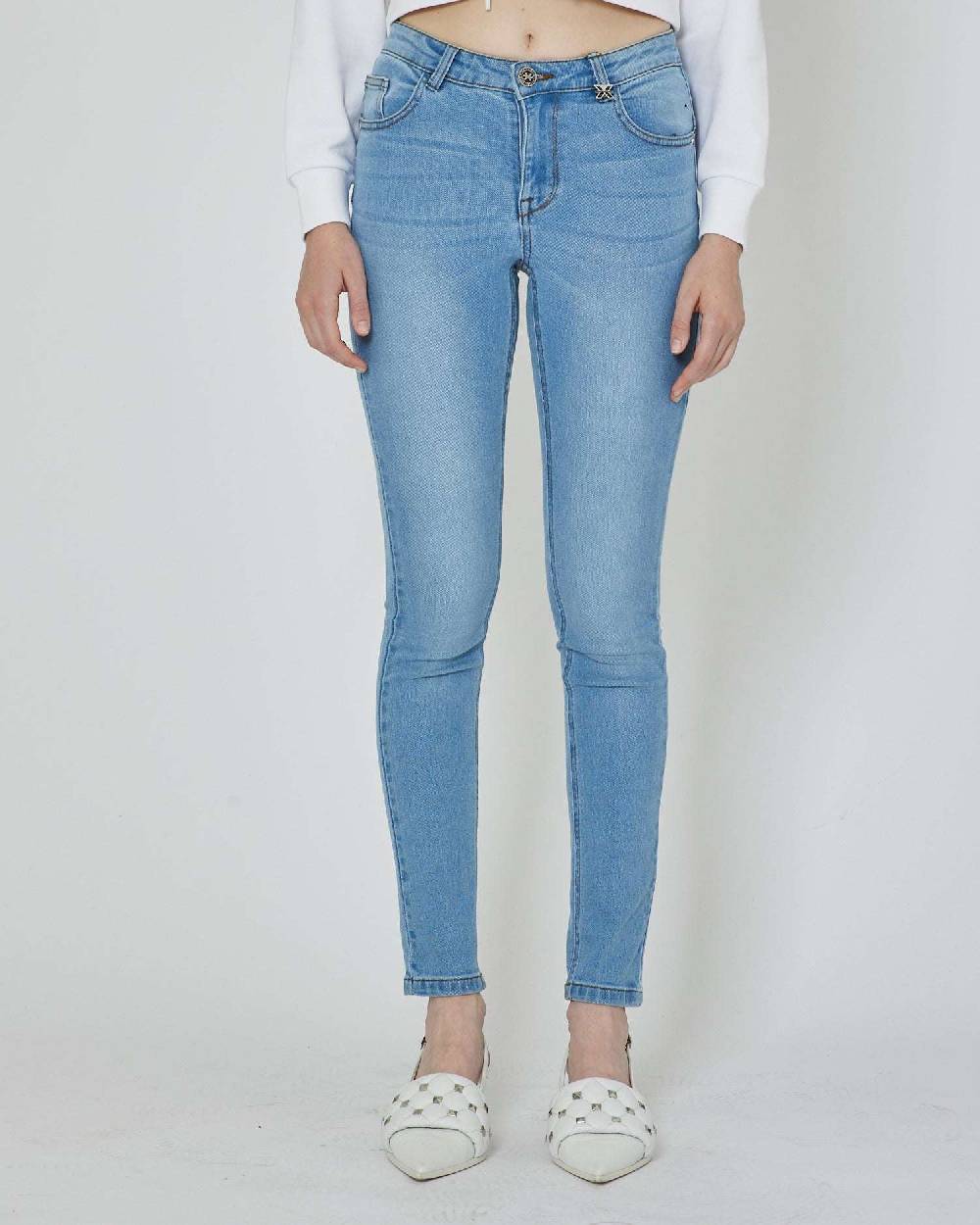 John Richmond Jeans Slim Con Logo Ricamato Sul Retro