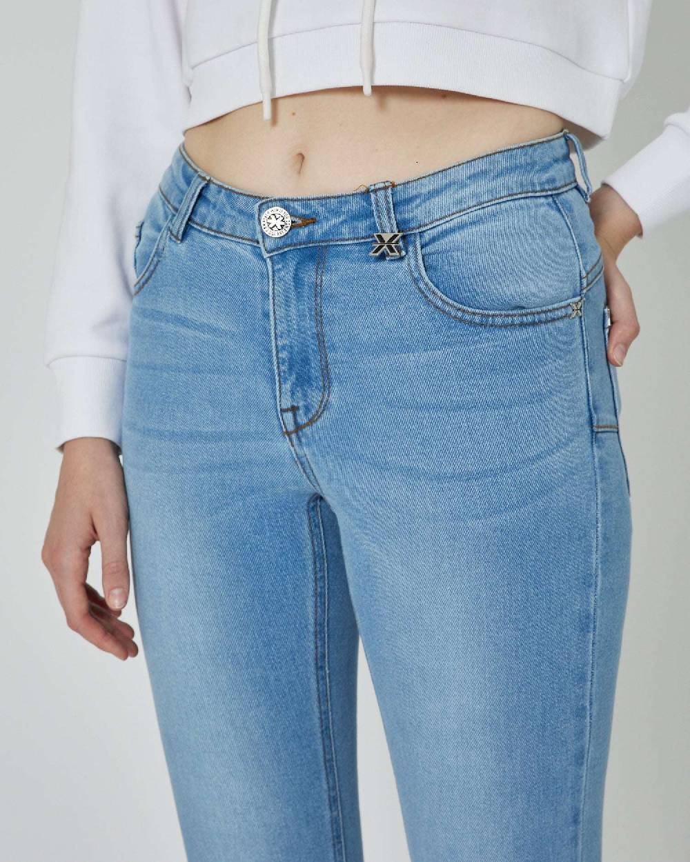 John Richmond Jeans Slim Con Logo Ricamato Sul Retro