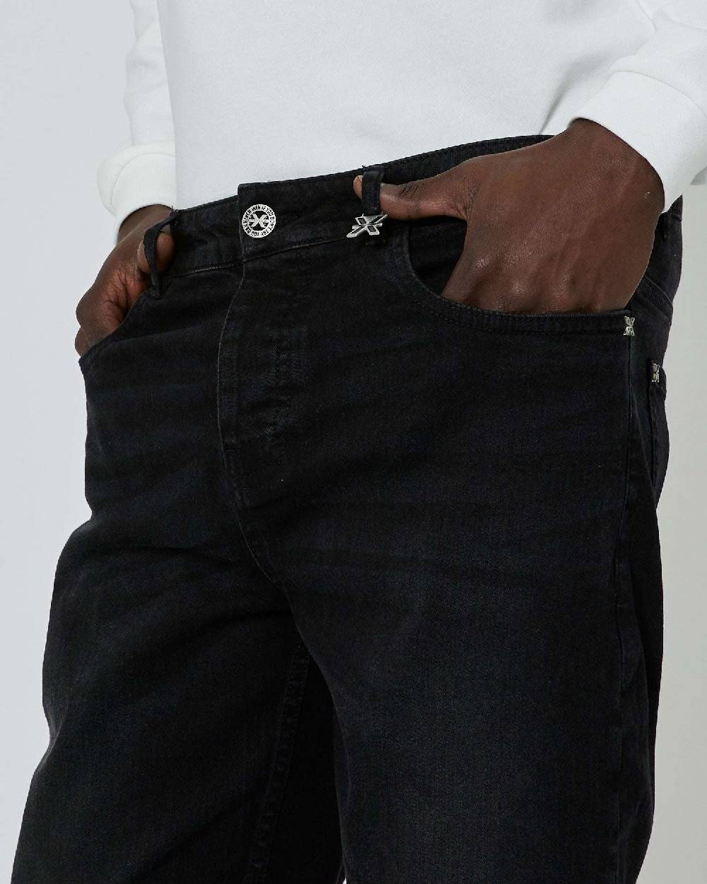 John Richmond Jeans Slim Fit Con Etichetta Metallica Sul Davanti