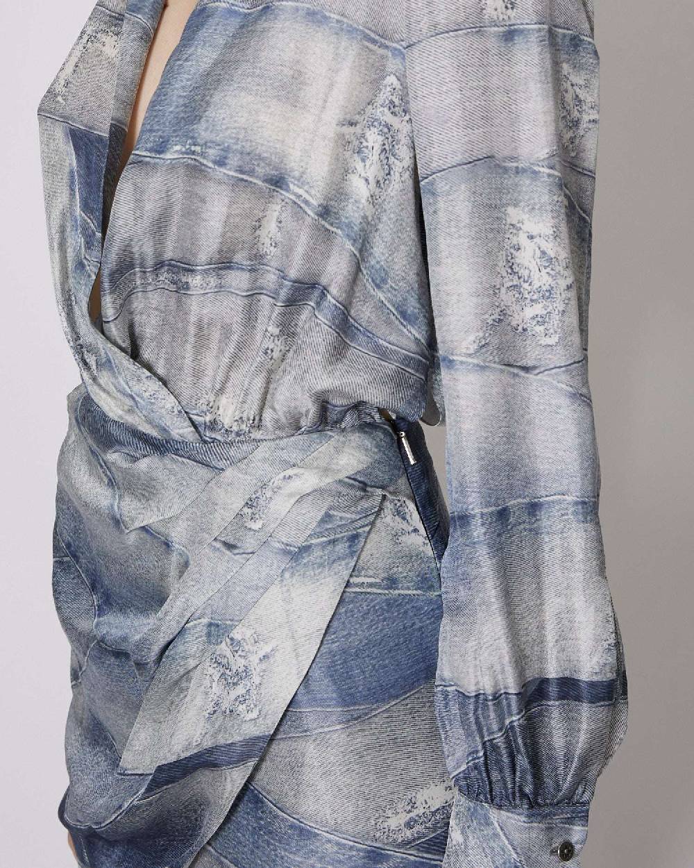 John Richmond Abito Corto Chemisier In Crêpe