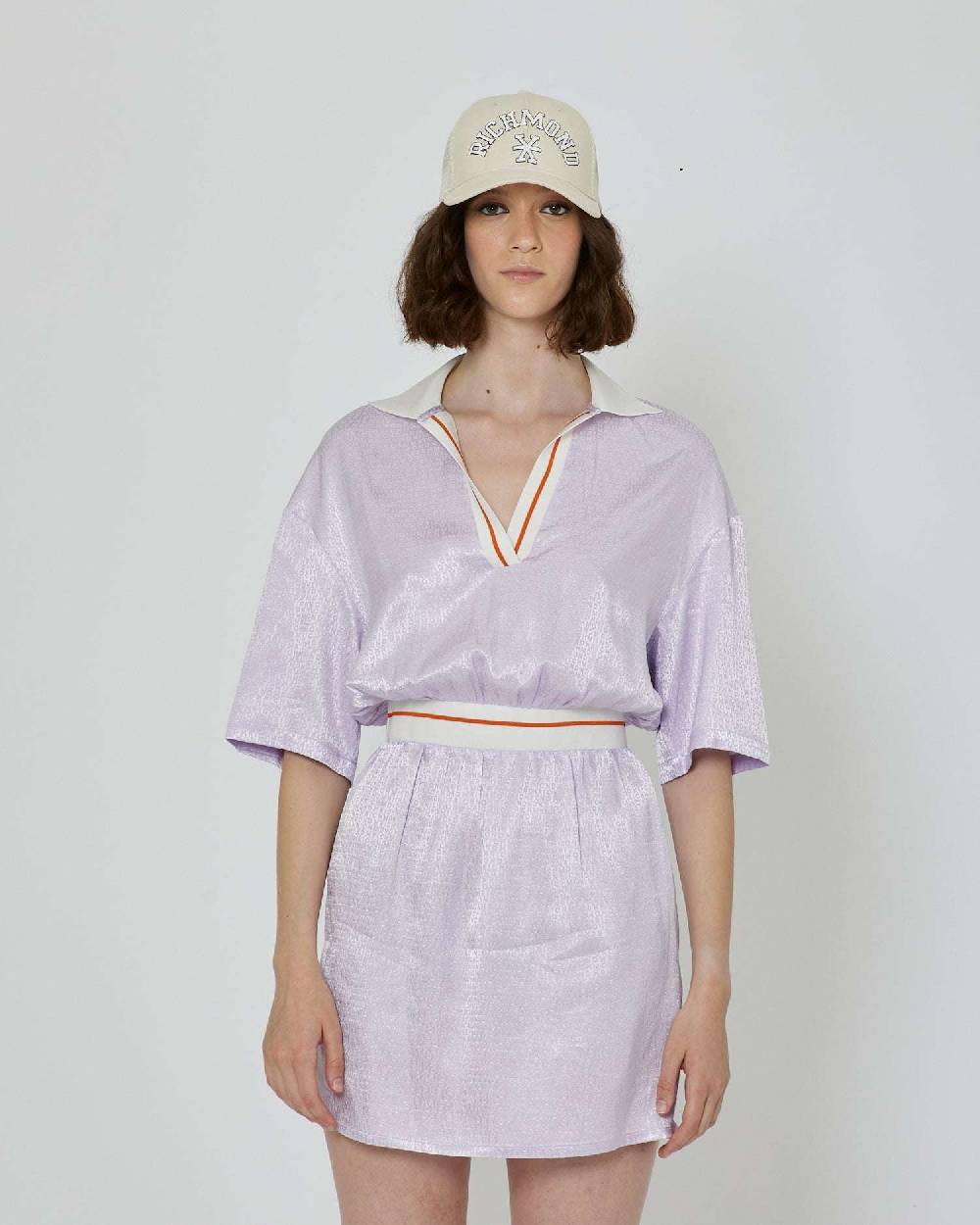 John Richmond Abito Corto Con Bande A Contrasto