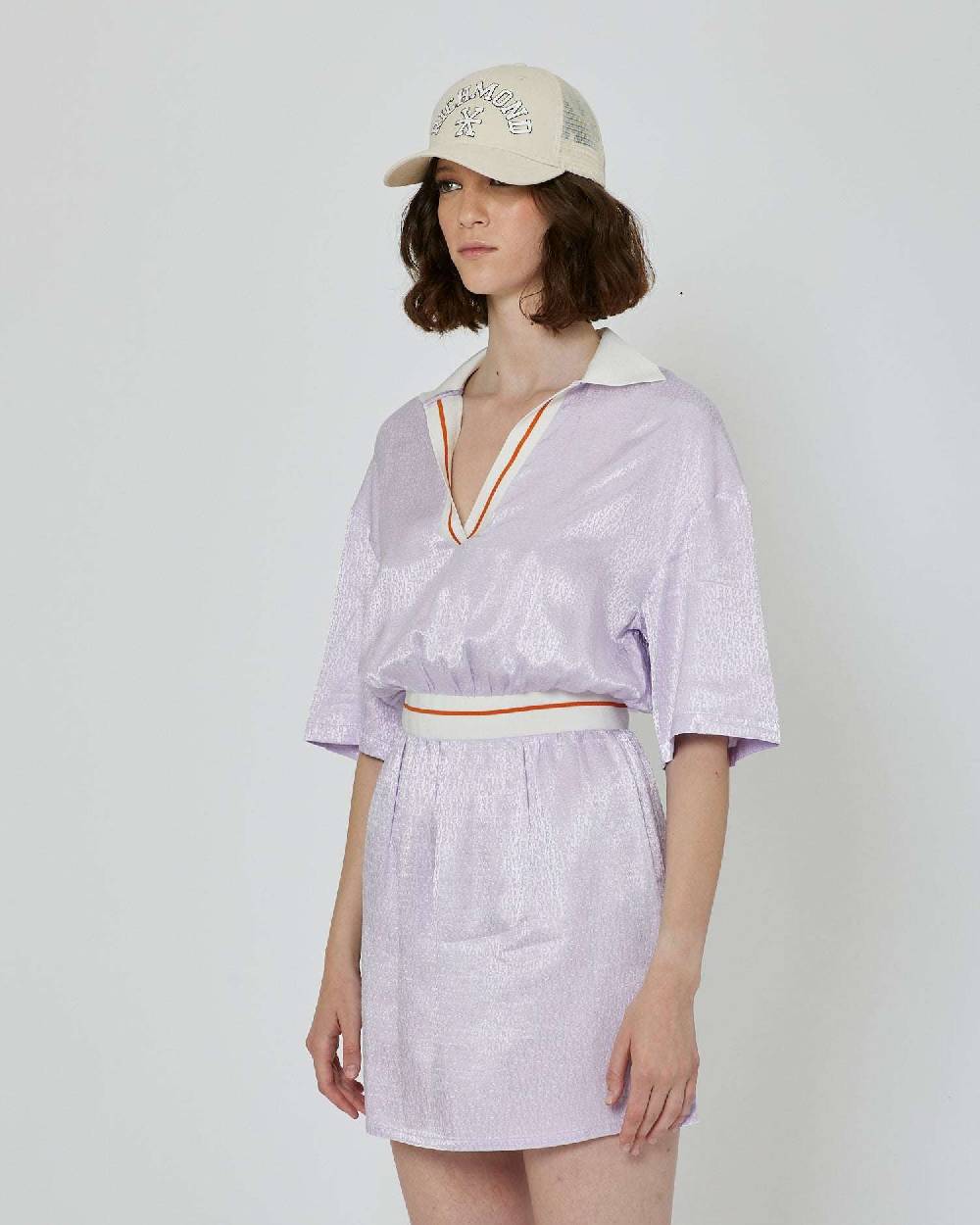 John Richmond Abito Corto Con Bande A Contrasto