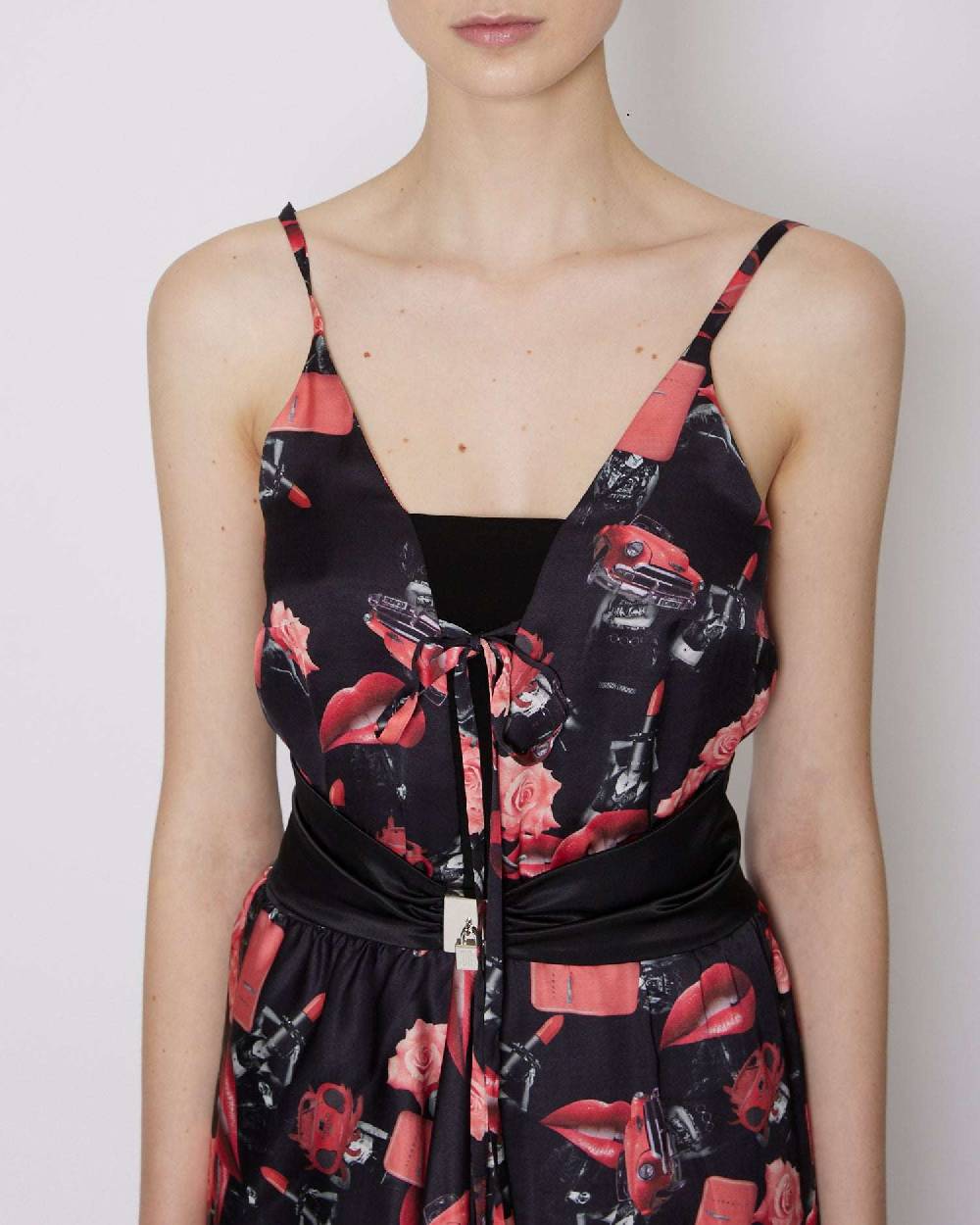 John Richmond Abito Corto Con Bretelle Sottili