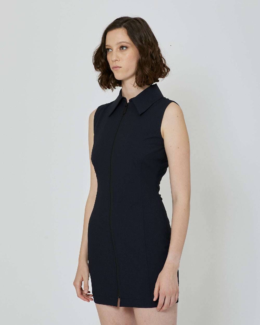 John Richmond Abito Corto Con Cerniera Frontale