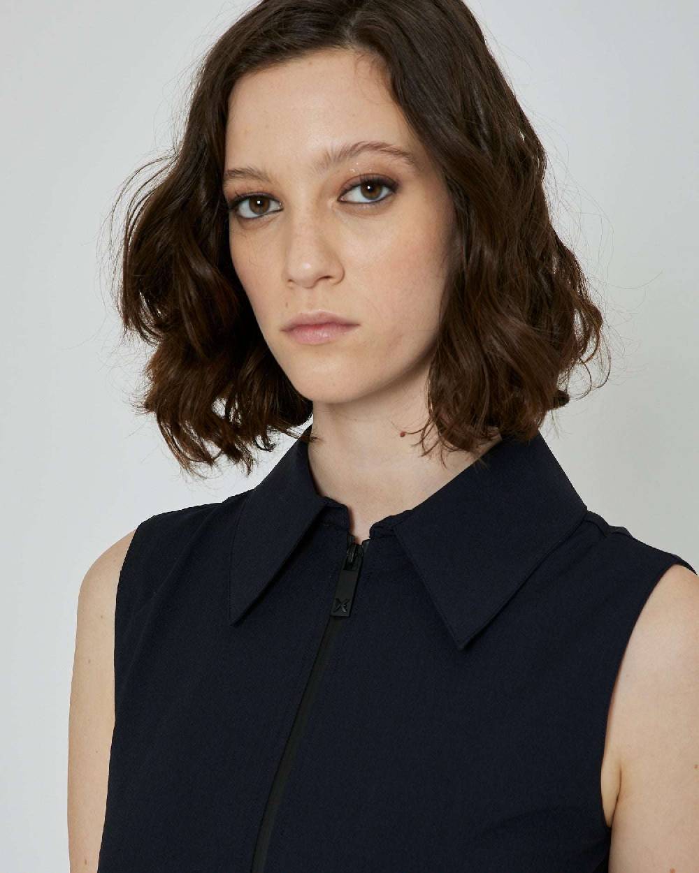 John Richmond Abito Corto Con Cerniera Frontale