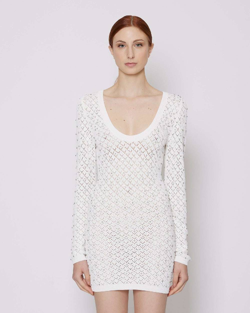 John Richmond Abito Corto Con Trama Decorativa