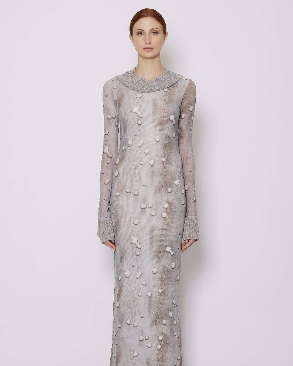 John Richmond Abito Lungo Con Polsini A Coste