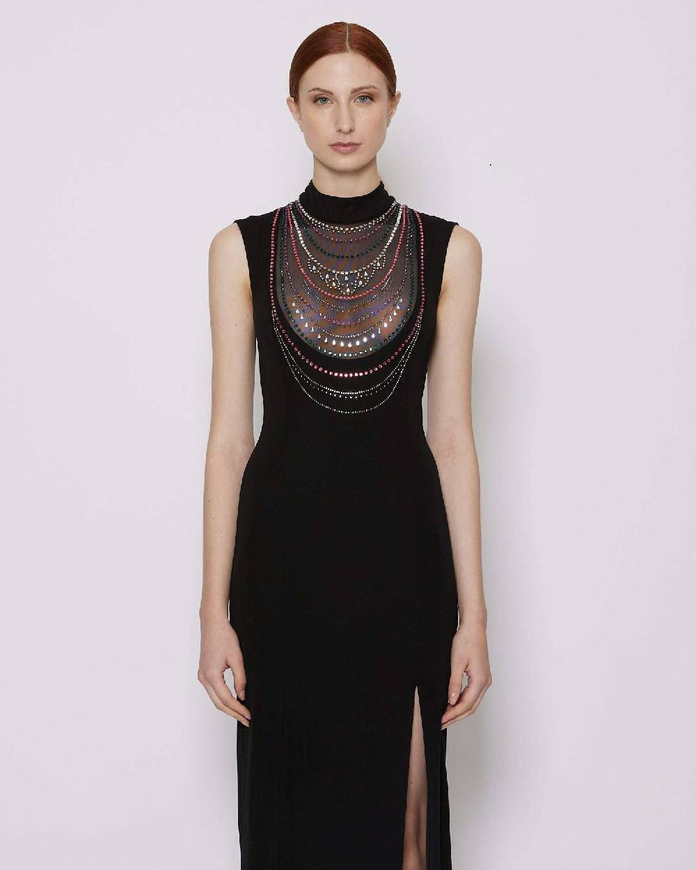 John Richmond Abito Lungo Con Spacco Laterale