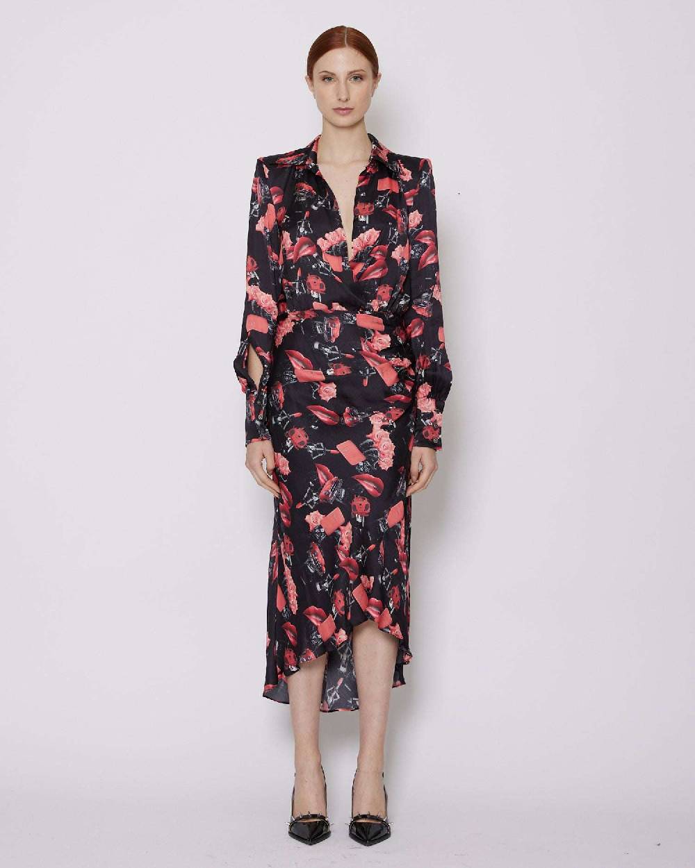 John Richmond Abito midi a portafoglio