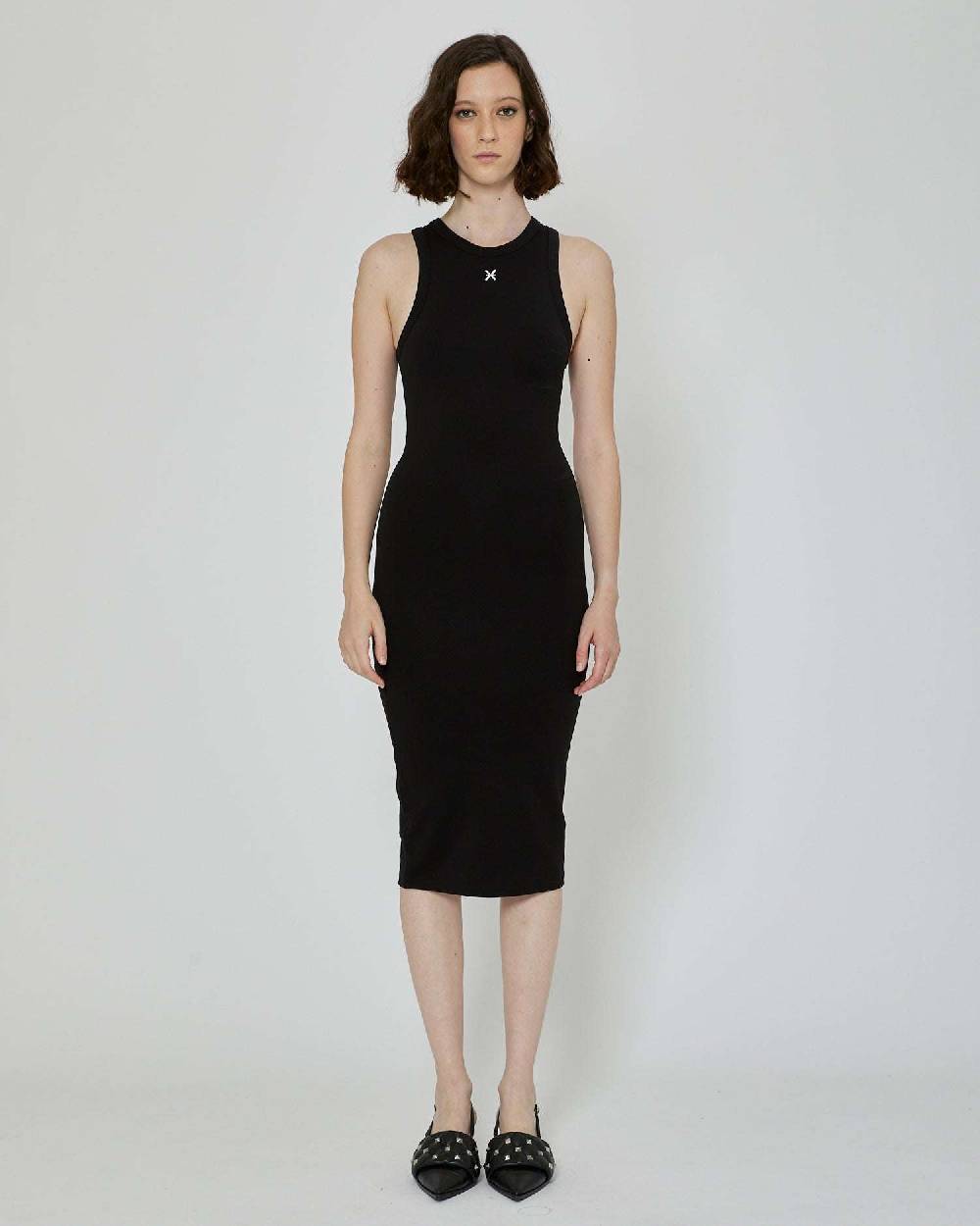 John Richmond Abito midi con logo frontale