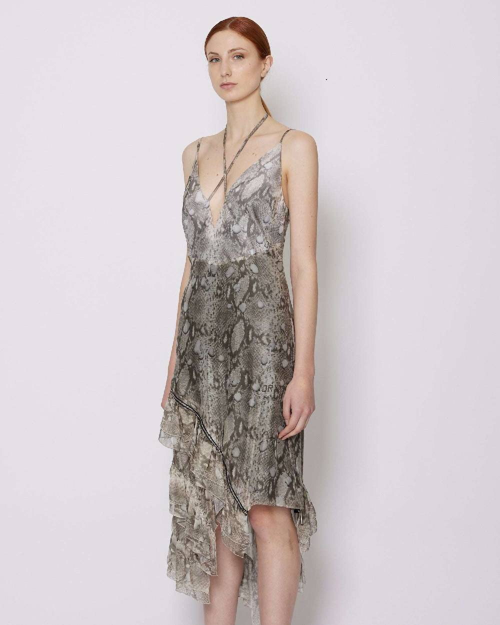 John Richmond Abito Midi Con Scollo A V