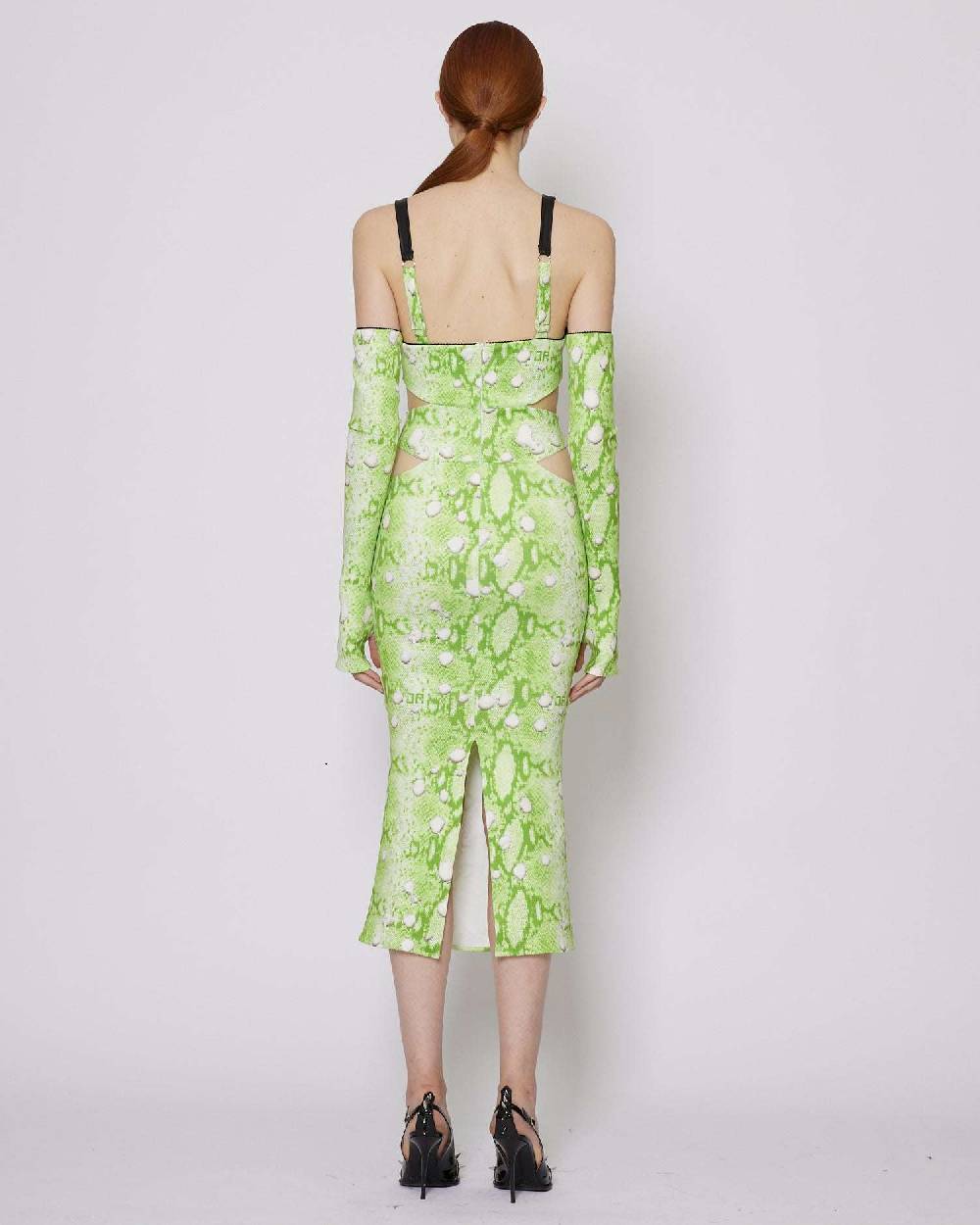 John Richmond Abito Midi Cut Out Con Manicotti