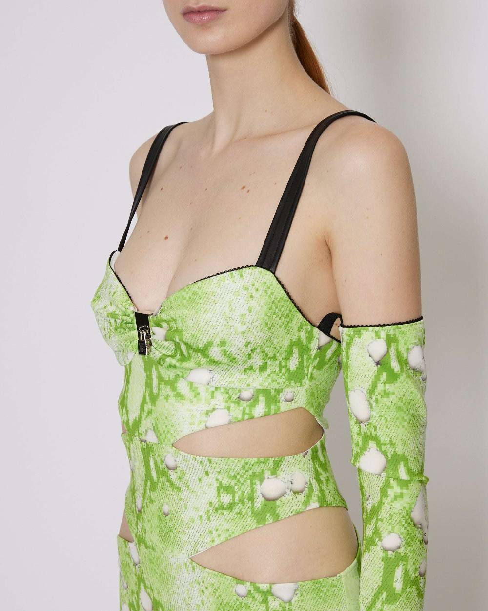 John Richmond Abito Midi Cut Out Con Manicotti