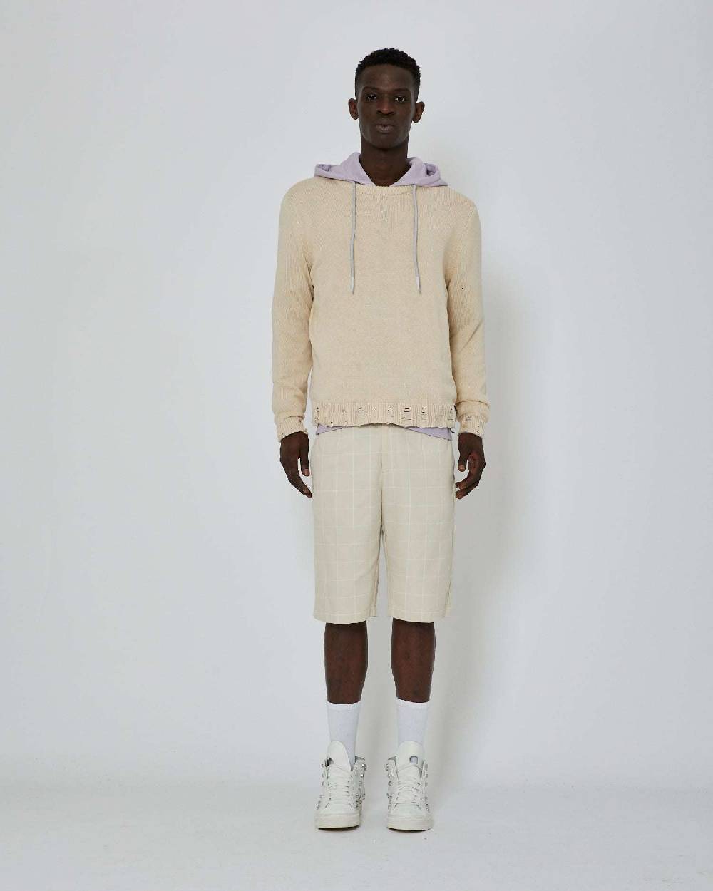 John Richmond Bermuda con pattern check