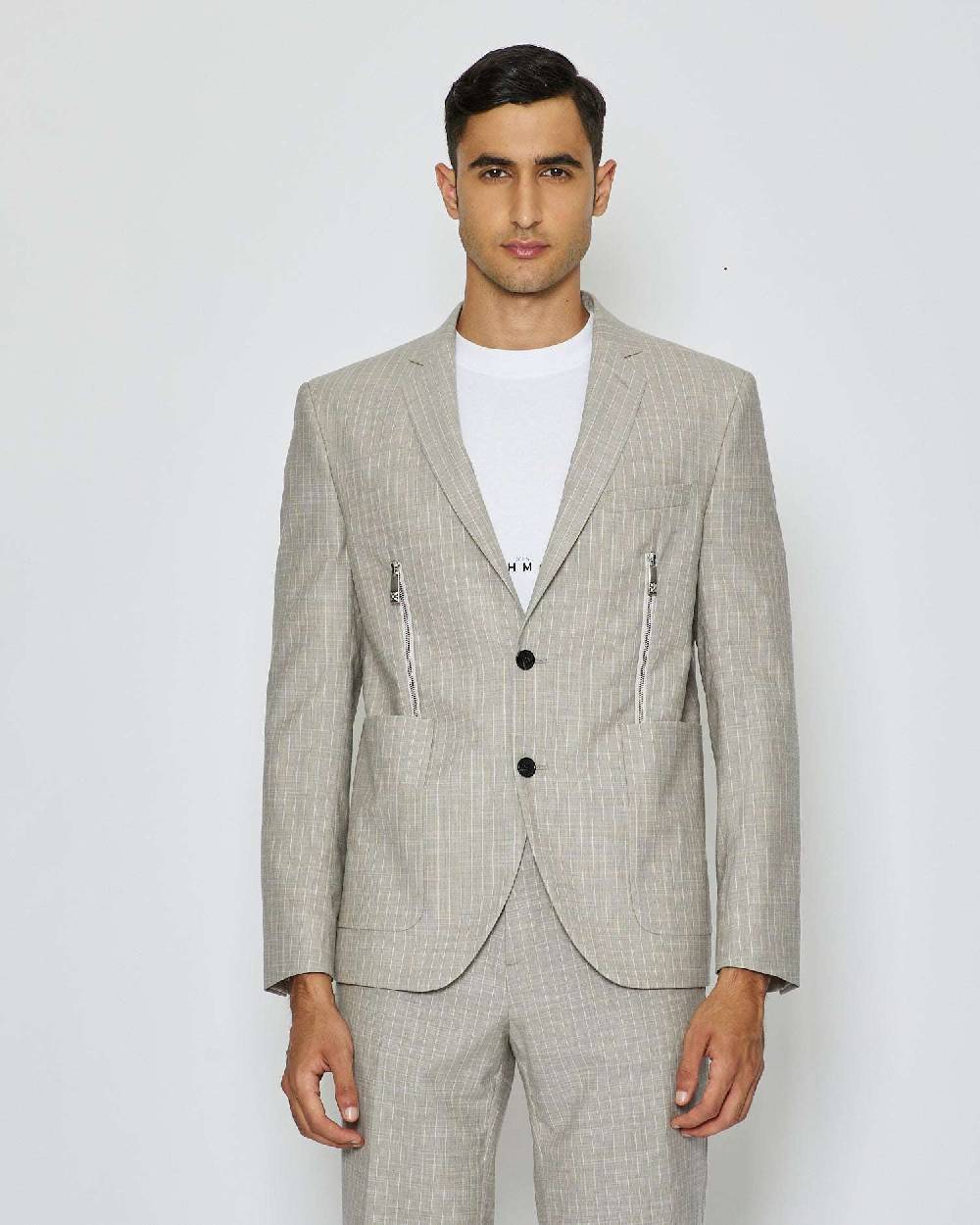 John Richmond Blazer Monopetto Con Tasche Con Zip
