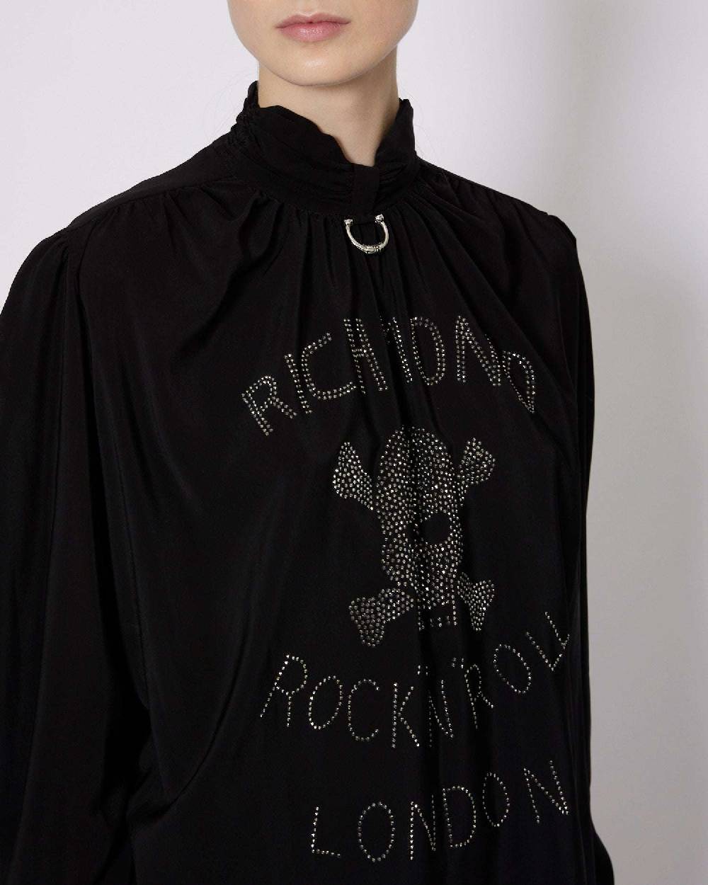 John Richmond Blusa Con Grafica Sul Davanti
