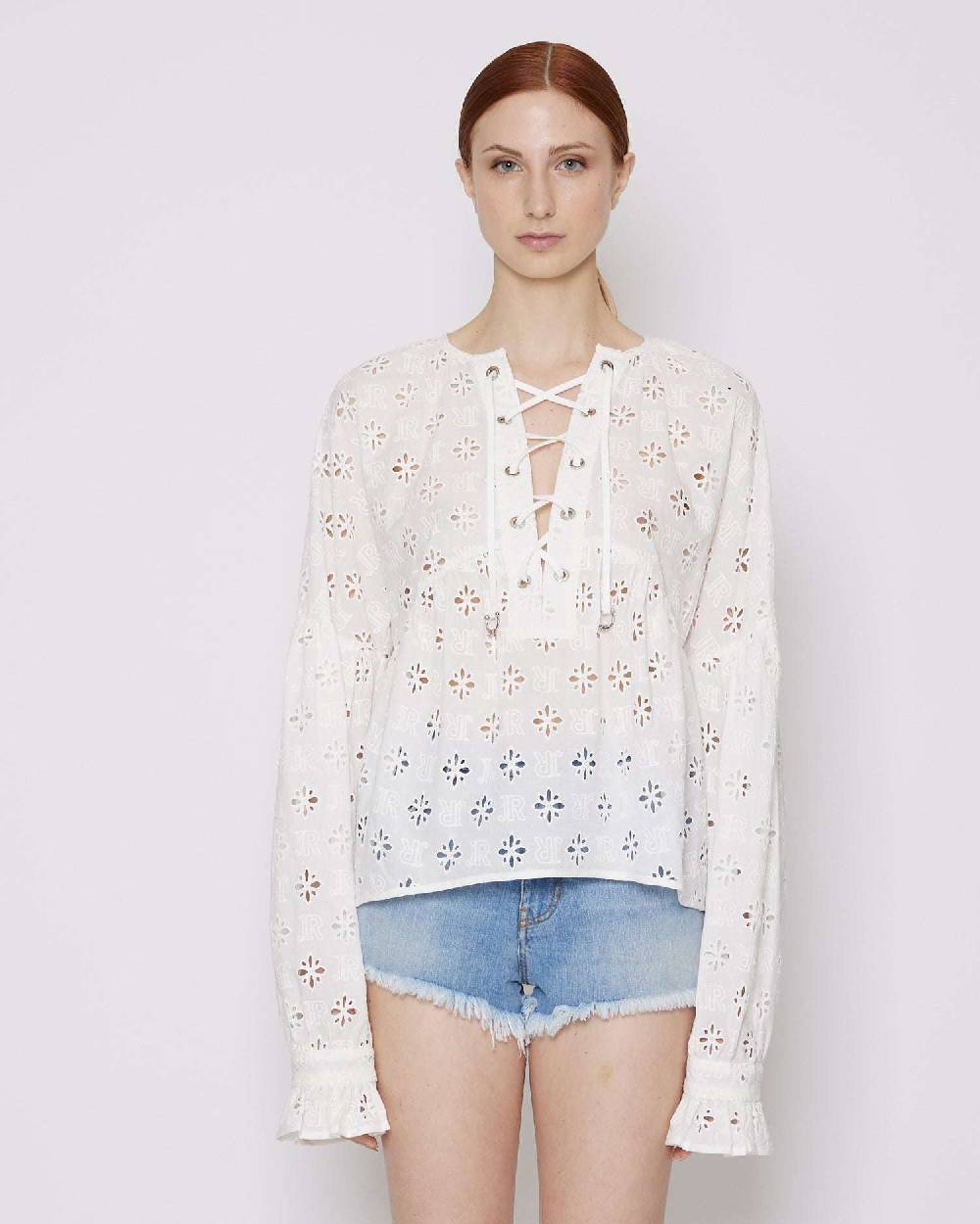 John Richmond Blusa Con Ricami Tone Sur Tone