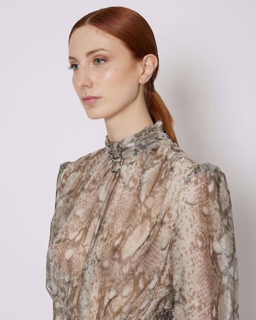 John Richmond Blusa Crop Con Pattern