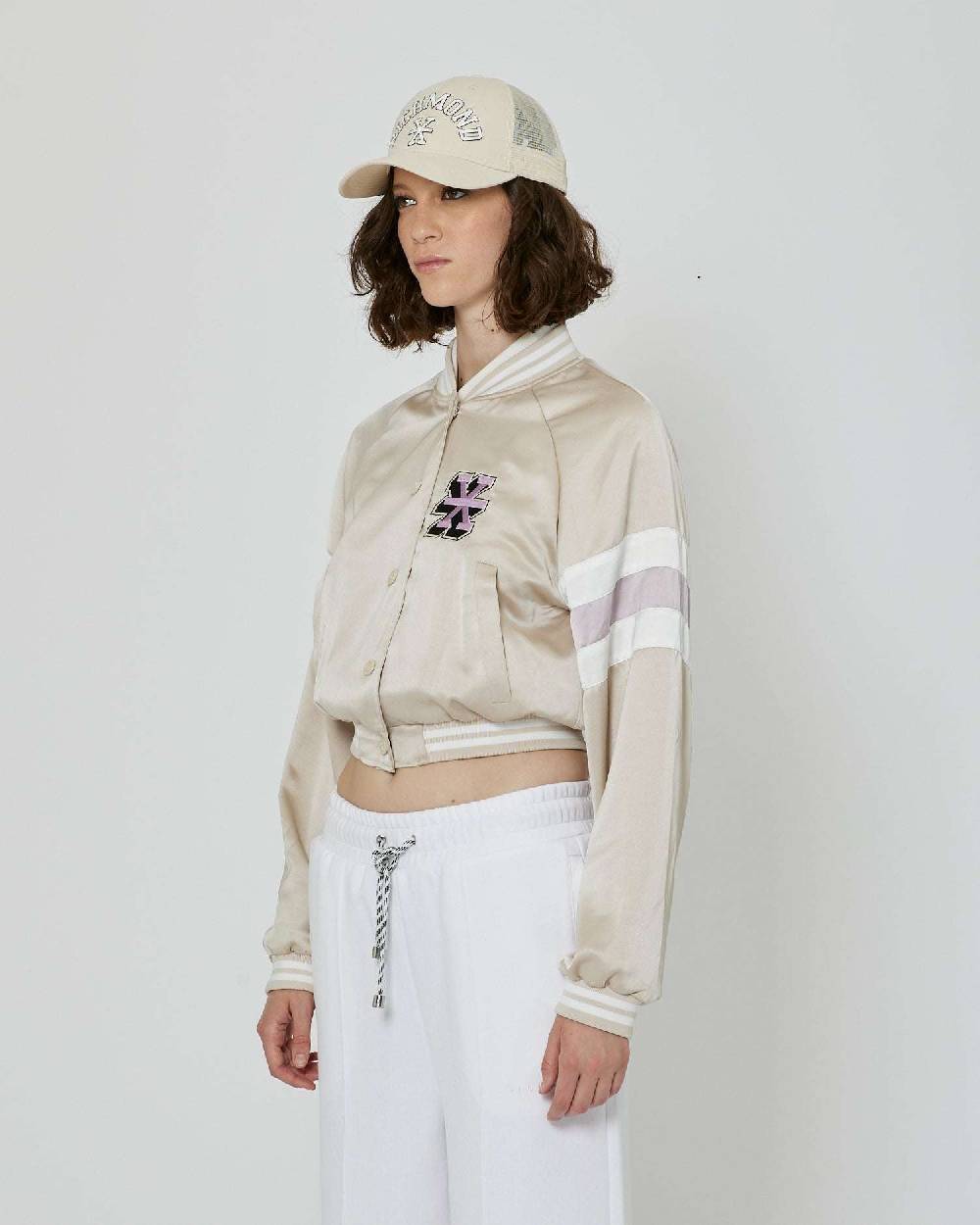 John Richmond Bomber Crop Con Logo Richmond X