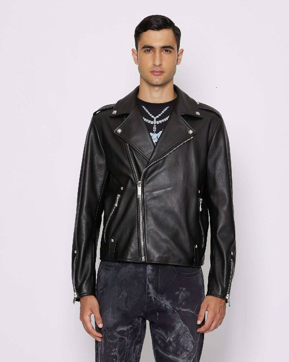 John Richmond Bomber Genderless In 100% Pelle