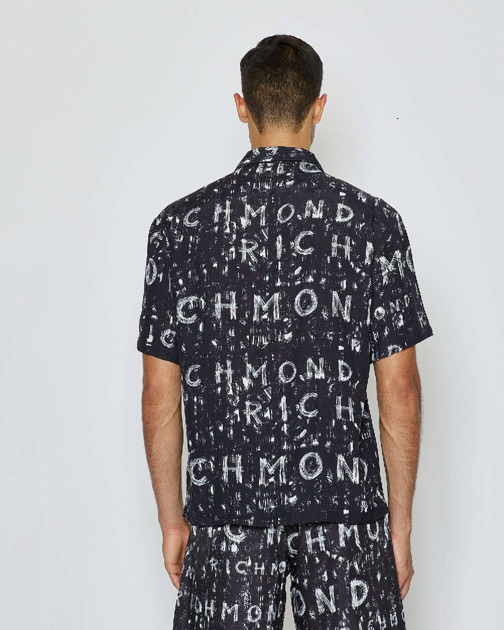 John Richmond Camicia Con Pattern Tone Sur Tone