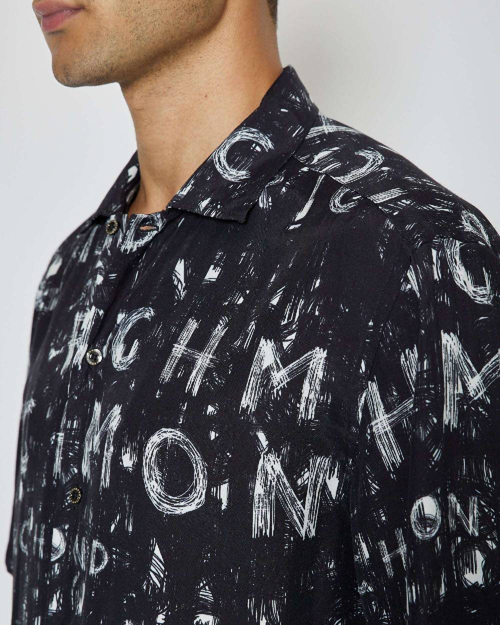 John Richmond Camicia Con Pattern Tone Sur Tone