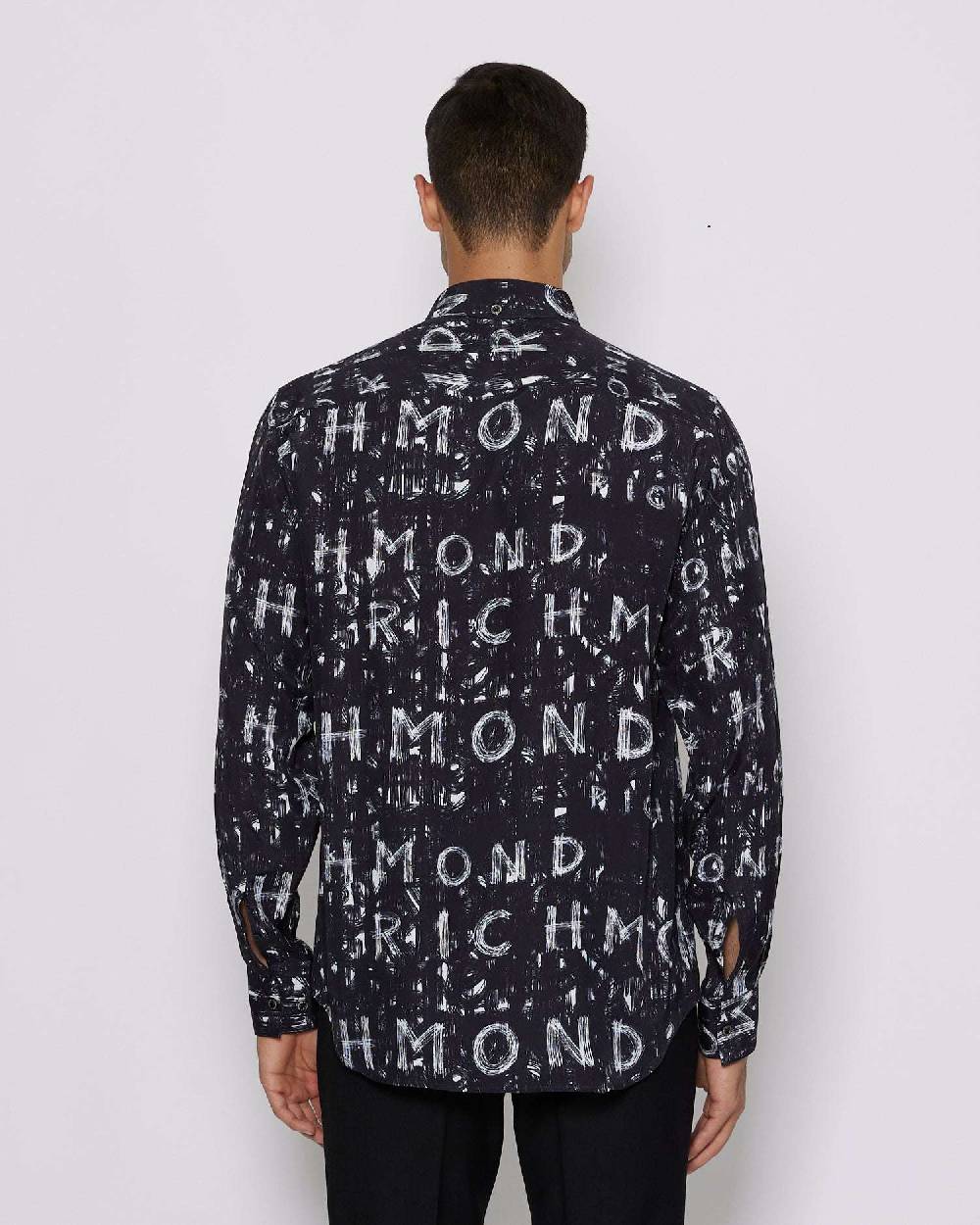 John Richmond Camicia Con Pattern Tone Sur Tone