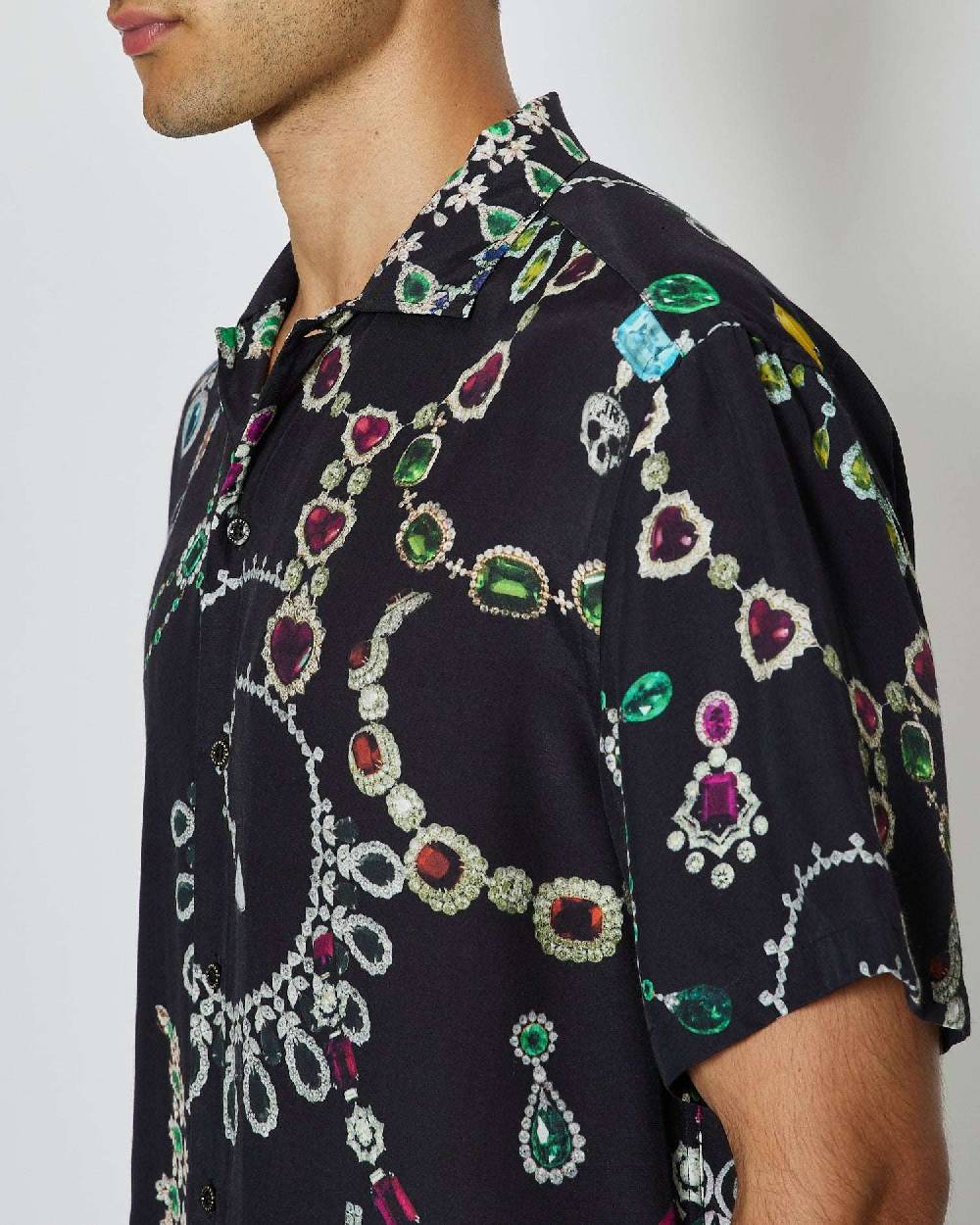 John Richmond Camicia Con Pattern Tone Sur Tone