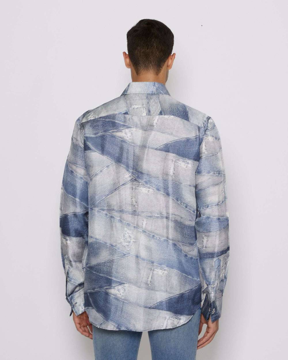 John Richmond Camicia Con Pattern Tone Sur Tone