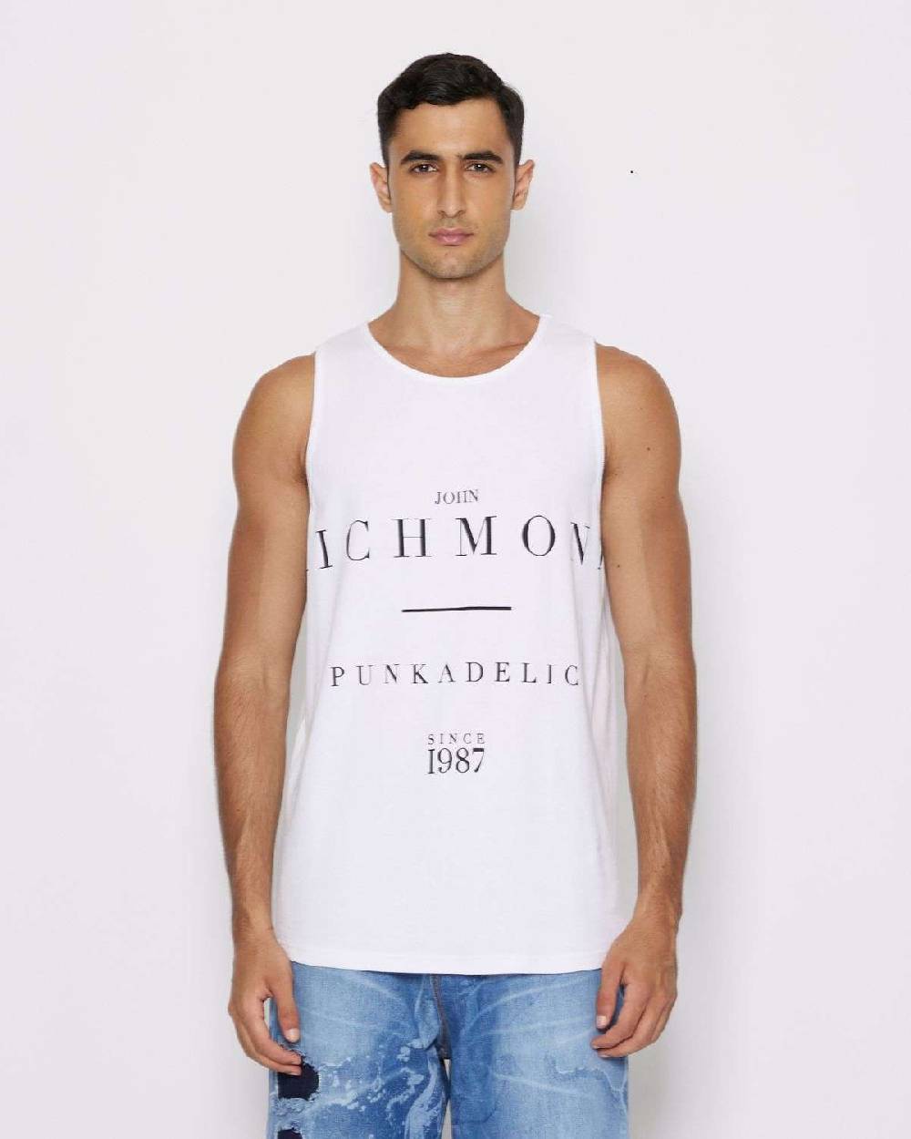 John Richmond Canotta Con Grafica Sul Davanti