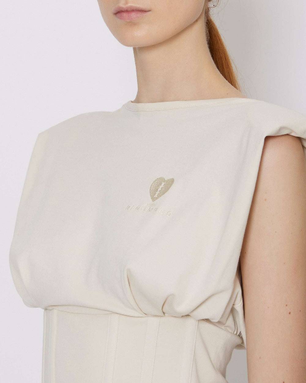 John Richmond Canotta Con Ricamo Sul Davanti