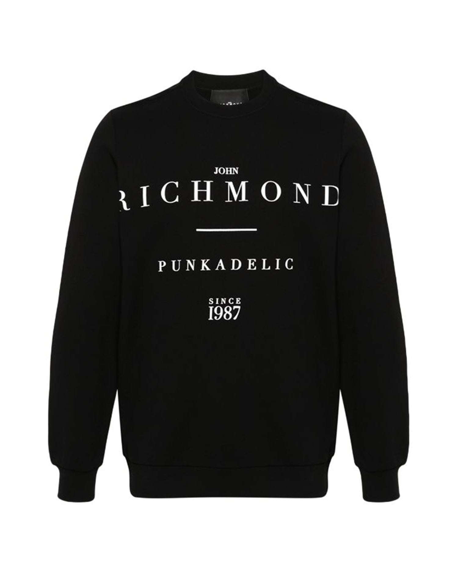 John Richmond Felpa Con Grafica Sul Davanti