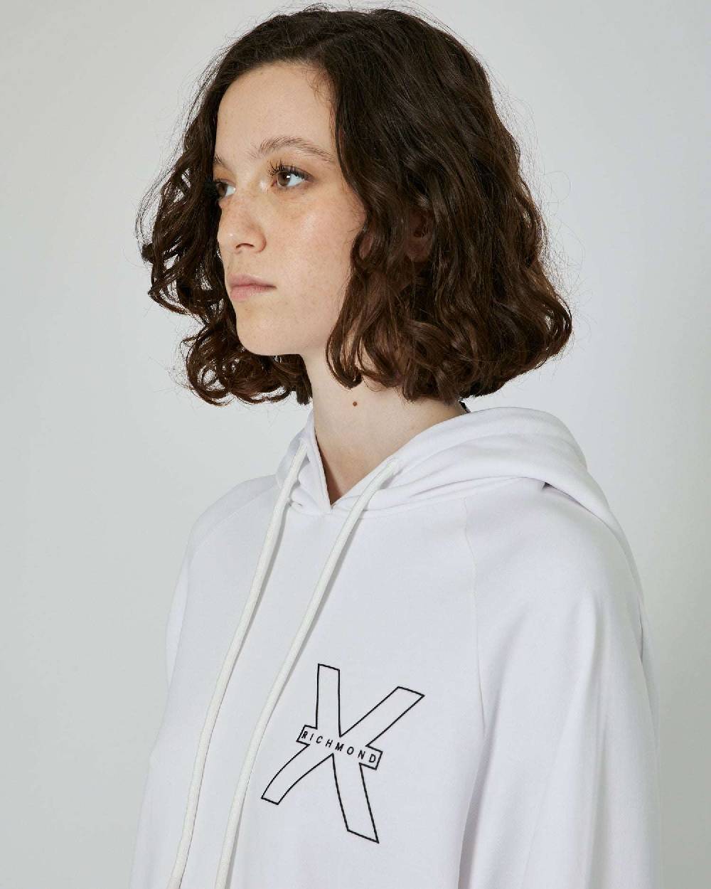 John Richmond Felpa Con Logo Ricamato Sul Davanti