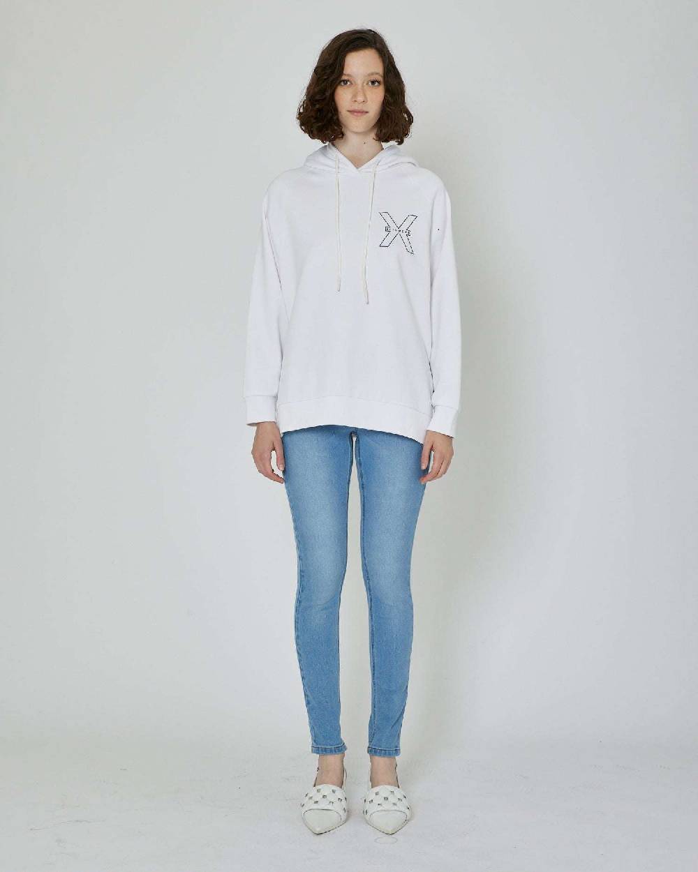 John Richmond Felpa con logo ricamato sul davanti