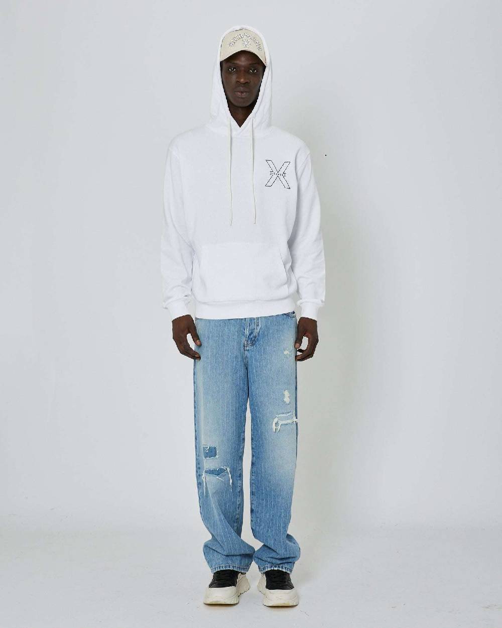 John Richmond Felpa con logo ricamato sul davanti