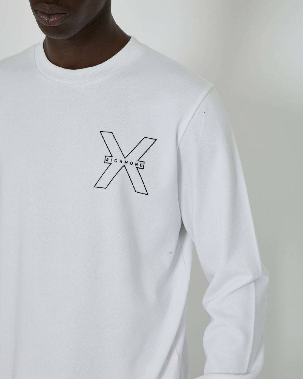 John Richmond Felpa Con Logo Sul Davanti