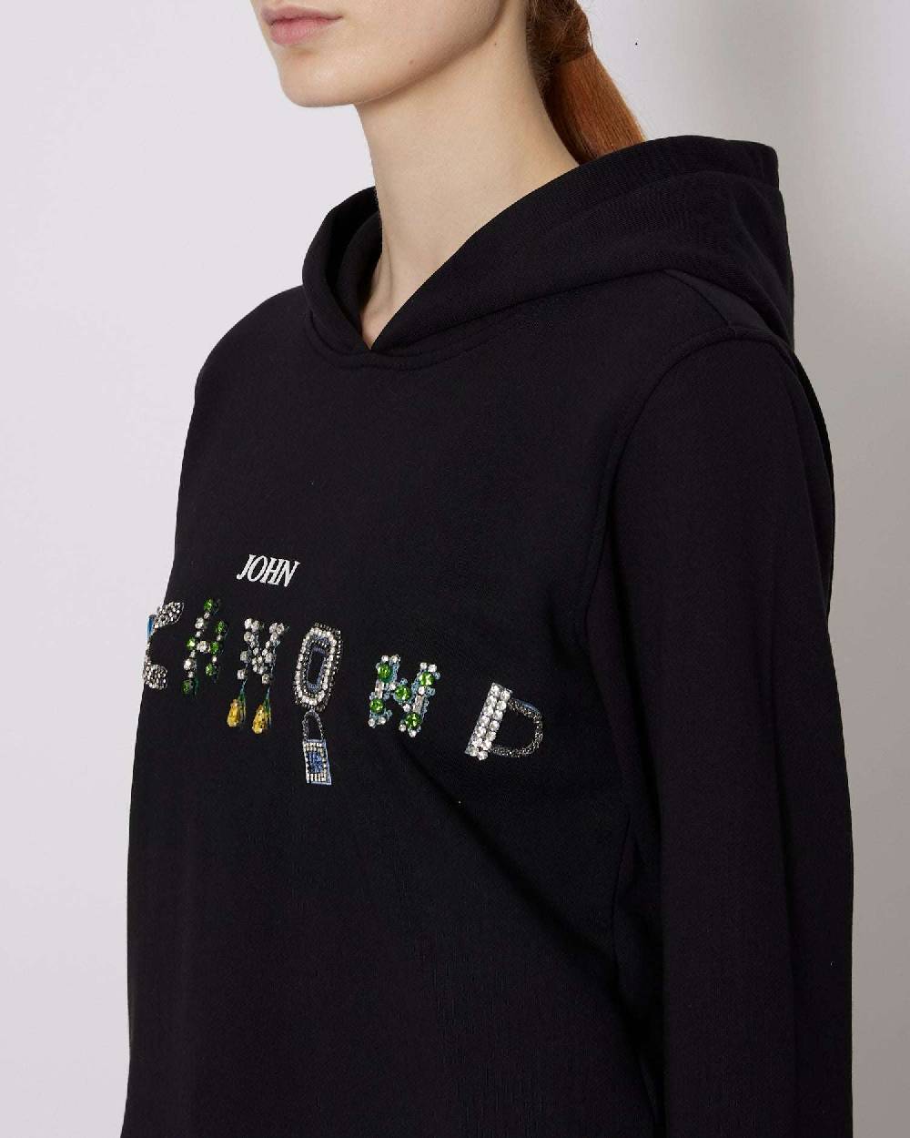 John Richmond Felpa Con Logo Sul Davanti