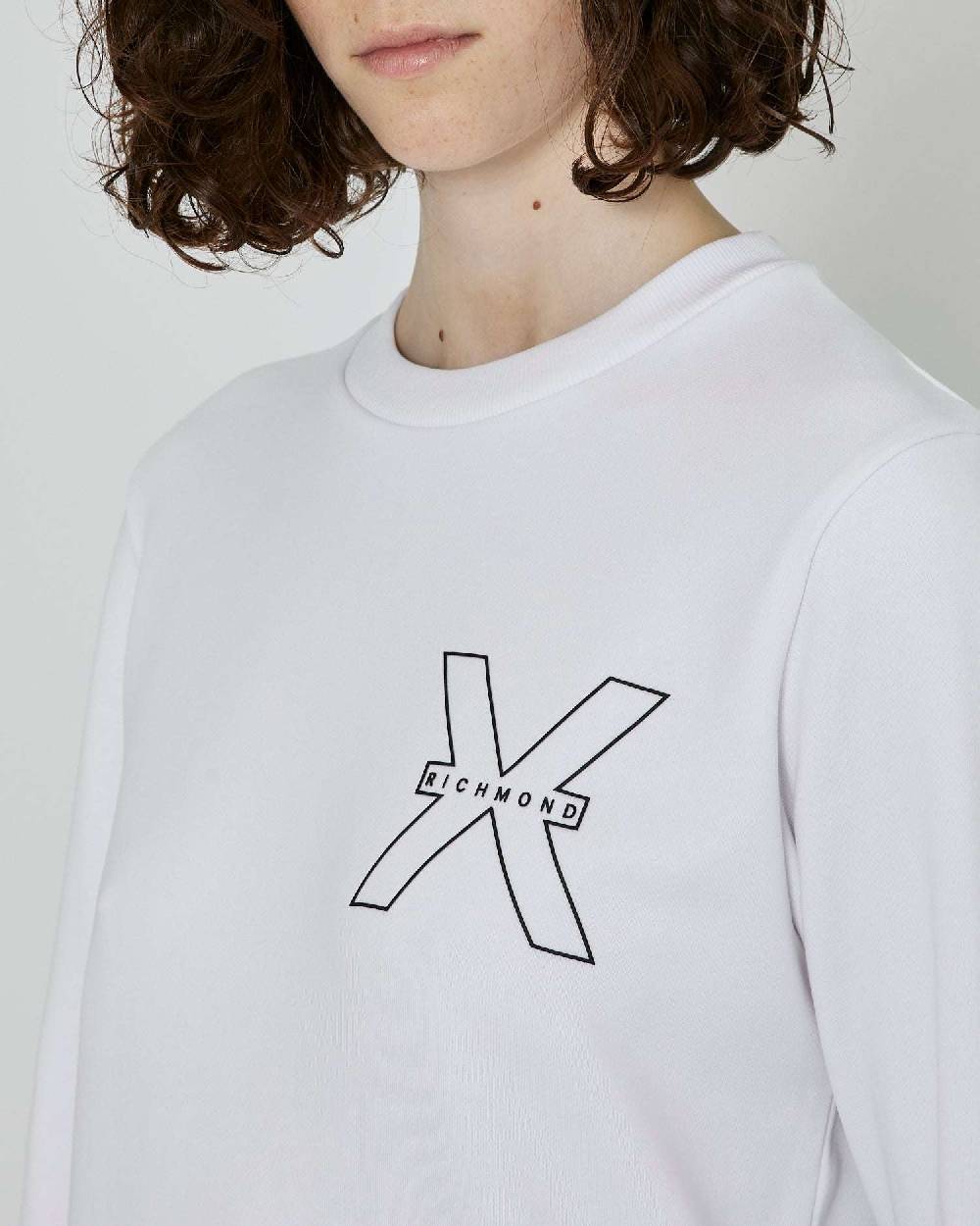 John Richmond Felpa Con Logo Sul Davanti