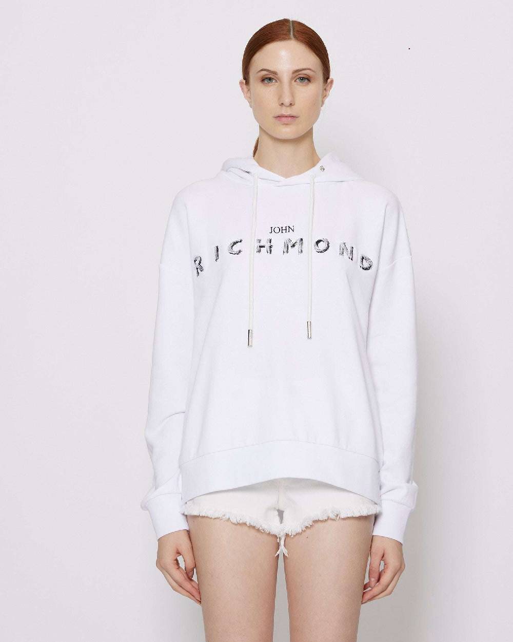 John Richmond Felpa Con Logo Sul Davanti