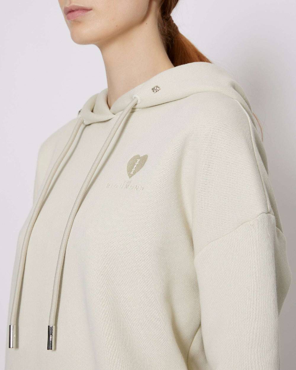 John Richmond Felpa Con Ricamo Sul Davanti