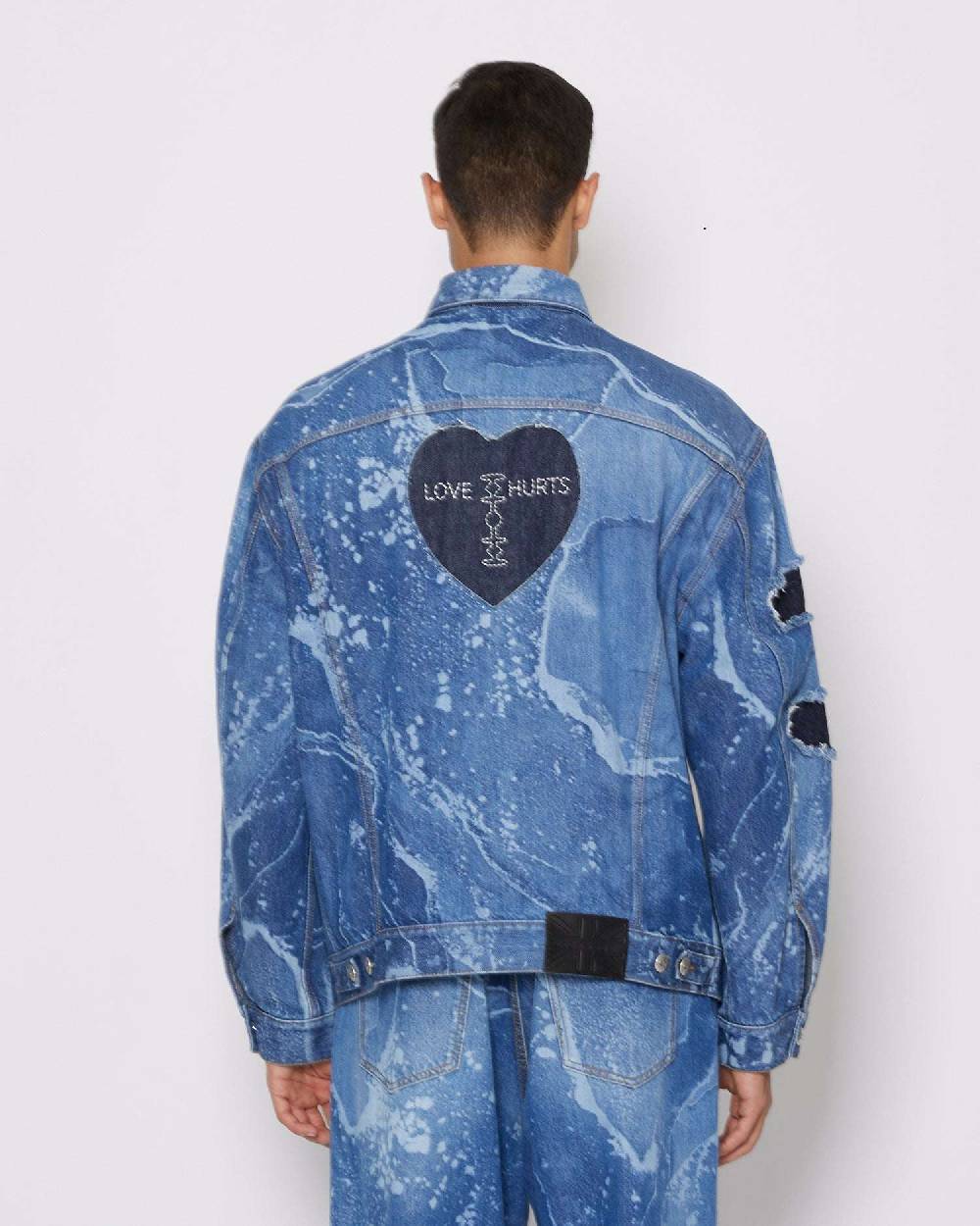 John Richmond Giacca In Denim Effetto Used